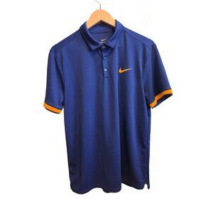 Nike Men’s Dri-FIT Polo – Navy & Orange (Go Broncos!), Size Large